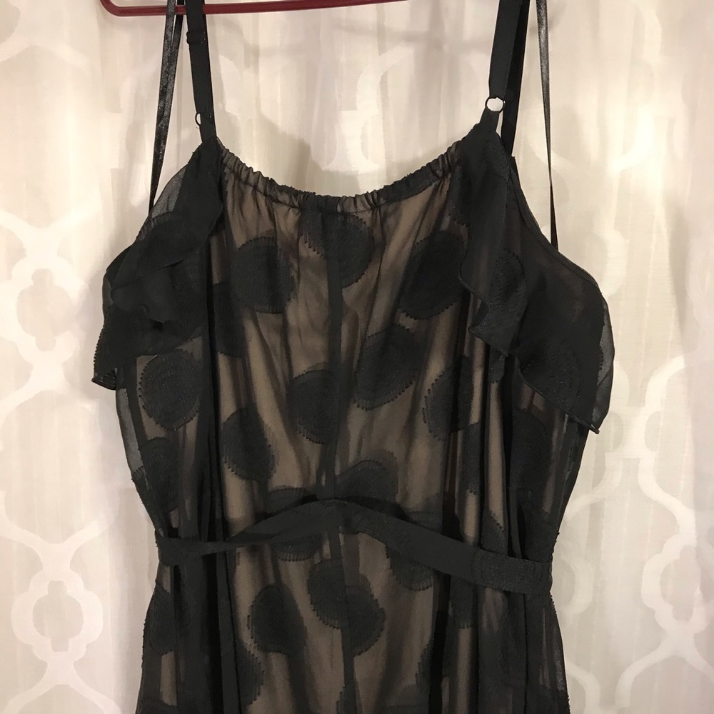 Sheer Ruffle Dress Lined Keyhole - Picture 6 of 8